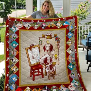 Snoopy Triple Self Portrait Quilt Blanket  Quilt